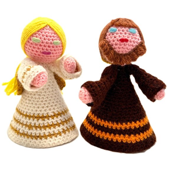 Crochet 6 Figures Nativity Mary Wise Men Joseph Handmade Shepherd Christmas - Picture 4 of 8